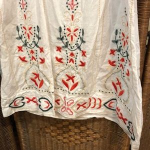 Pretty ecru embroidered dress on 100% cotton